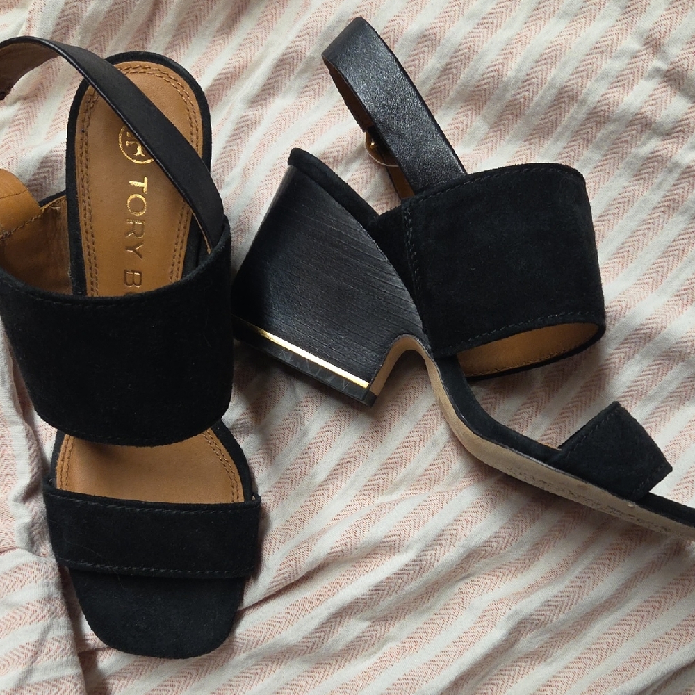 Tory Burch Black Heeled Sandals